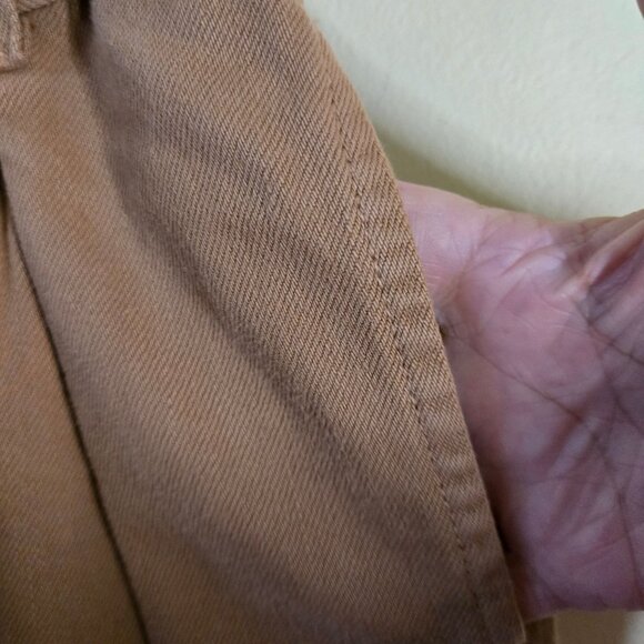 Reformation Evie Pants Butterscotch Paperbag Belted Ankle Organic Cotton Size28 - Picture 7 of 12